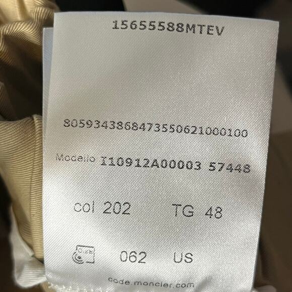 Moncler Gabardine Basic Stretch Drawstring Pants Tan Size 48 IT/US 32 - Picture 15 of 16